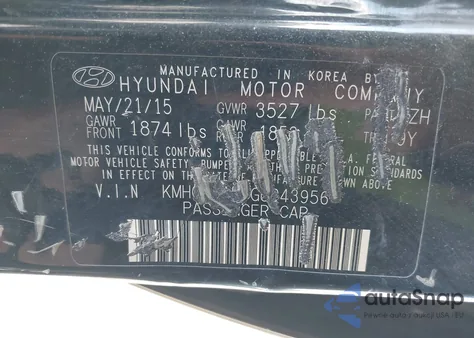 2016 Hyundai Accent Se из США, поврежденный, VIN KMHCT4AE3GU943956